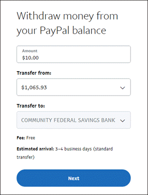 Step 5 - Withdraw money from PayPal